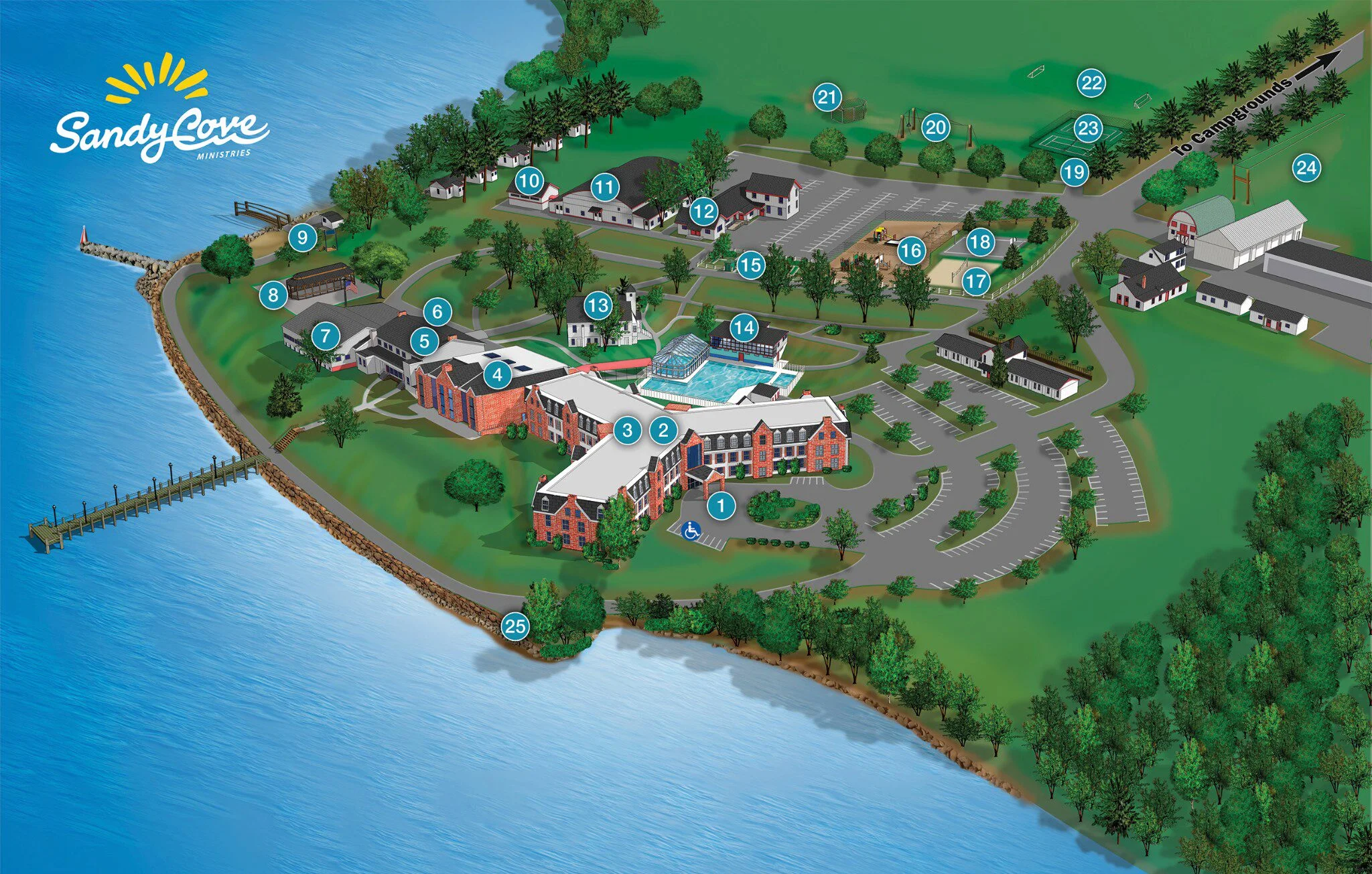 Sandy Cove Campus Map